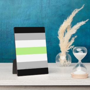 SlipperyJoe's Agender Pride Flag gay gifts LGBTQIA Plaque