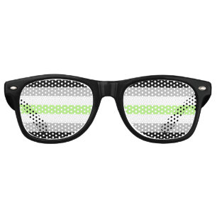 SlipperyJoe's Agender Pride Flag gay gifts LGBTQIA Retro Sunglasses