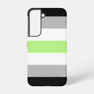 SlipperyJoe's Agender Pride Flag gay gifts LGBTQIA Samsung Galaxy Case