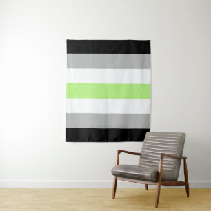 SlipperyJoe's Agender Pride Flag gay gifts LGBTQIA Tapestry
