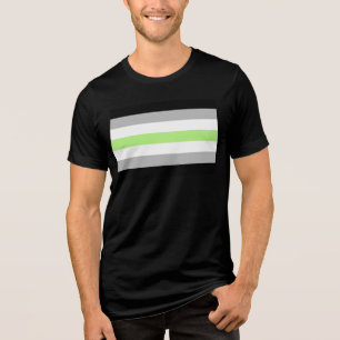 SlipperyJoe's Agender Pride Flag gay gifts LGBTQIA Tri-Blend Shirt