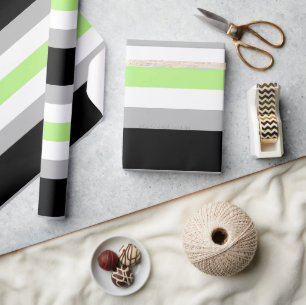 SlipperyJoe's Agender Pride Flag gay gifts LGBTQIA Wrapping Paper