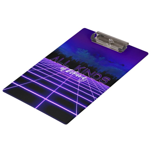 SlipperyJoe's all kinds wrong bold 3D text retro 1 Clipboard (Angled)