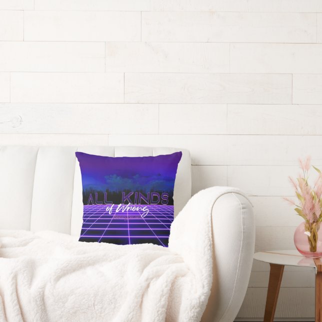 SlipperyJoe's all kinds wrong bold 3D text retro 1 Cushion (Couch)