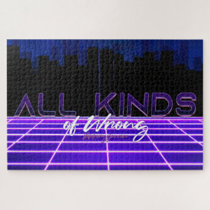 SlipperyJoe's all kinds wrong bold 3D text retro 1 Jigsaw Puzzle
