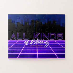 SlipperyJoe's all kinds wrong bold 3D text retro 1 Jigsaw Puzzle