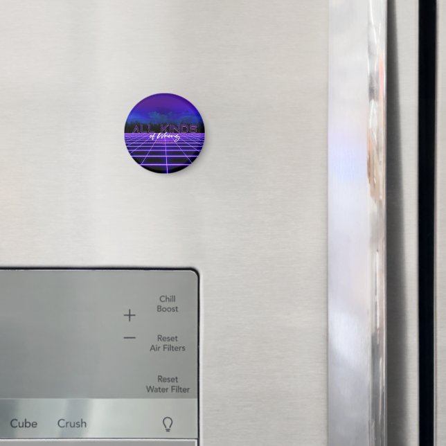 SlipperyJoe's all kinds wrong bold 3D text retro 1 Magnet (In Situ (Fridge))