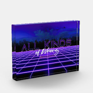 SlipperyJoe's all kinds wrong bold 3D text retro 1 Photo Block