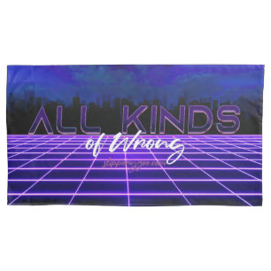 SlipperyJoe's all kinds wrong bold 3D text retro 1 Pillowcase