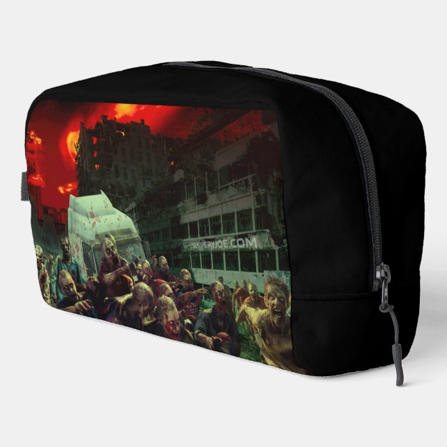 SlipperyJoe's apocalyptic Halloween scene large gr Dopp Kit (Right Corner)