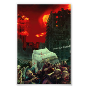 SlipperyJoe's apocalyptic Halloween scene large gr Photo Print