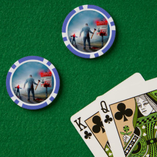 SlipperyJoe's apocalyptic infection hazard Hallowe Poker Chips