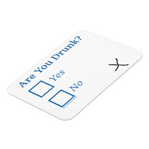 SlipperyJoe's Are You Drunk hammered check boxes c Magnet