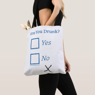 SlipperyJoe's Are You Drunk hammered check boxes c Tote Bag