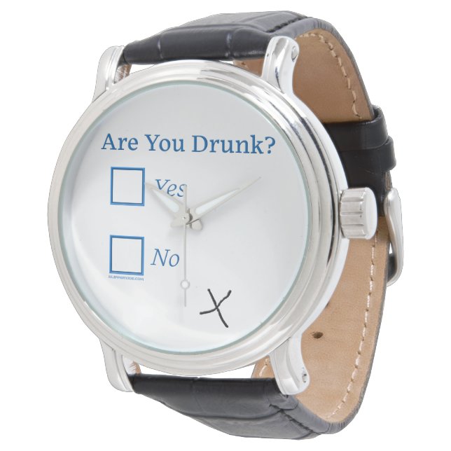 SlipperyJoe's Are You Drunk hammered check boxes c Watch (Angled)