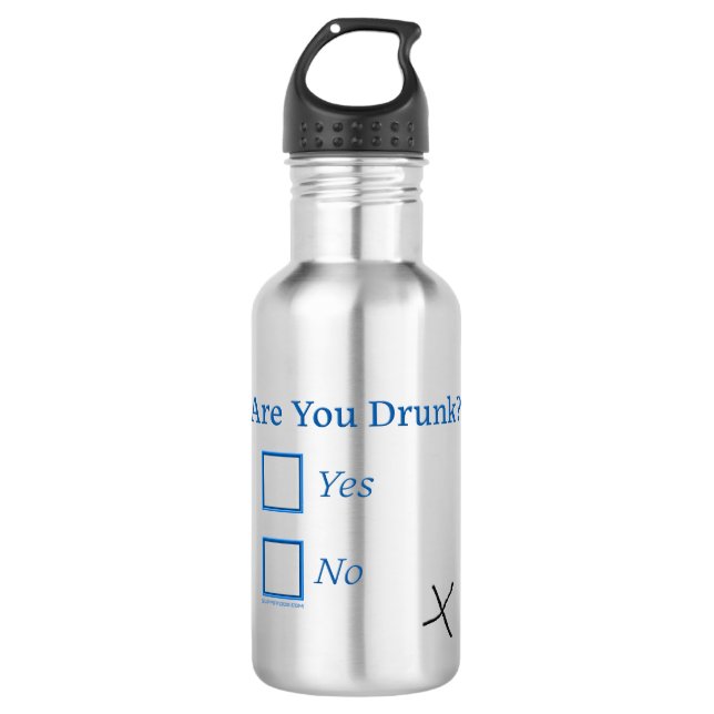 SlipperyJoe's are you drunk humourous slightly sar 532 Ml Water Bottle (Front)