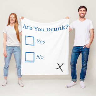 SlipperyJoe's are you drunk humourous slightly sar Fleece Blanket