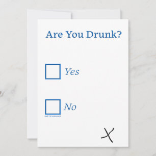 SlipperyJoe's are you drunk humourous slightly sar Holiday Card