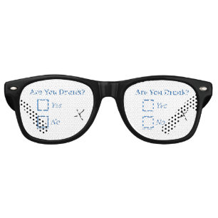 SlipperyJoe's are you drunk humourous slightly sar Retro Sunglasses