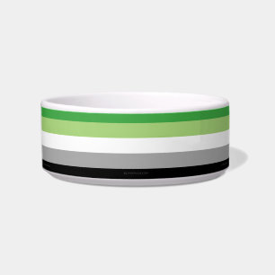 SlipperyJoe's Aromantic Pride Flag gay gifts LGBTQ Bowl
