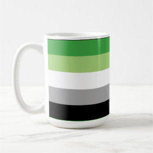 SlipperyJoe's Aromantic Pride Flag gay gifts LGBTQ Coffee Mug