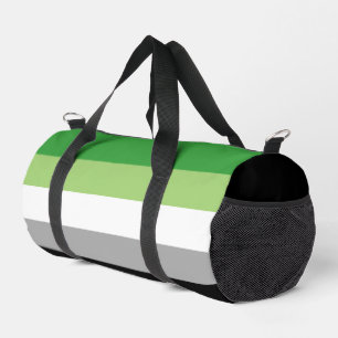 SlipperyJoe's Aromantic Pride Flag gay gifts LGBTQ Duffle Bag