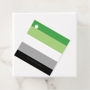 SlipperyJoe's Aromantic Pride Flag gay gifts LGBTQ Favour Tags