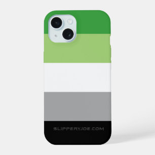 SlipperyJoe's Aromantic Pride Flag gay gifts LGBTQ iPhone 15 Case