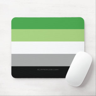 SlipperyJoe's Aromantic Pride Flag gay gifts LGBTQ Mouse Pad