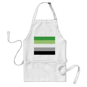 SlipperyJoe's Aromantic Pride Flag gay gifts LGBTQ Standard Apron