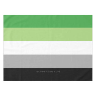 SlipperyJoe's Aromantic Pride Flag gay gifts LGBTQ Tablecloth