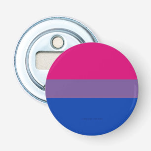 SlipperyJoe's artistic Bisexual Pride Flag gifts L Bottle Opener