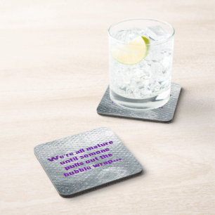SlipperyJoe's artistic Bubble Wrap gay pride gifts Coaster