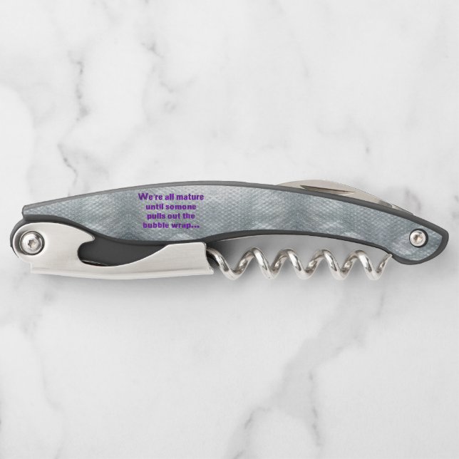 SlipperyJoe's artistic Bubble Wrap gay pride gifts Corkscrew (Front)
