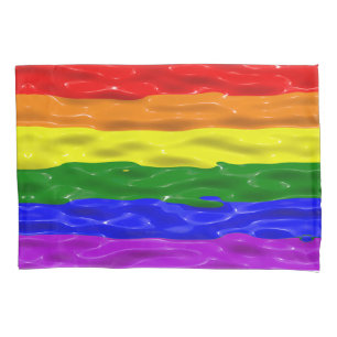 SlipperyJoe's artistic Colorful gay Pride gifts LG Pillowcase
