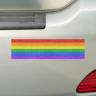 SlipperyJoe's artistic gay pride gifts LGBTQIA woo Bumper Sticker