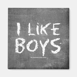 SlipperyJoe's artistic I Like Boys gay gifts LGBTQ Magnet