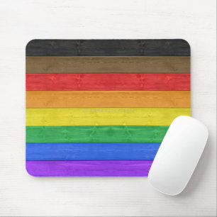 SlipperyJoe's artistic Inclusive gay pride flag wo Mouse Pad