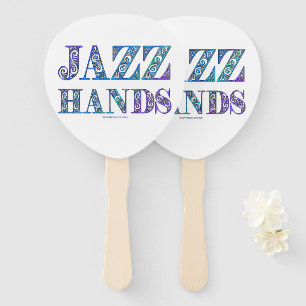 SlipperyJoe's artistic Jazz Hands vibrant colours Hand Fan