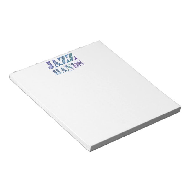 SlipperyJoe's artistic Jazz Hands vibrant colours  Notepad (Angled)