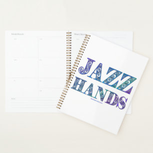 SlipperyJoe's artistic Jazz Hands vibrant colours Planner