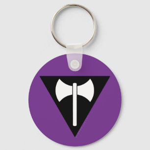 SlipperyJoe's artistic Lesbian Pride flag gay prid Key Ring