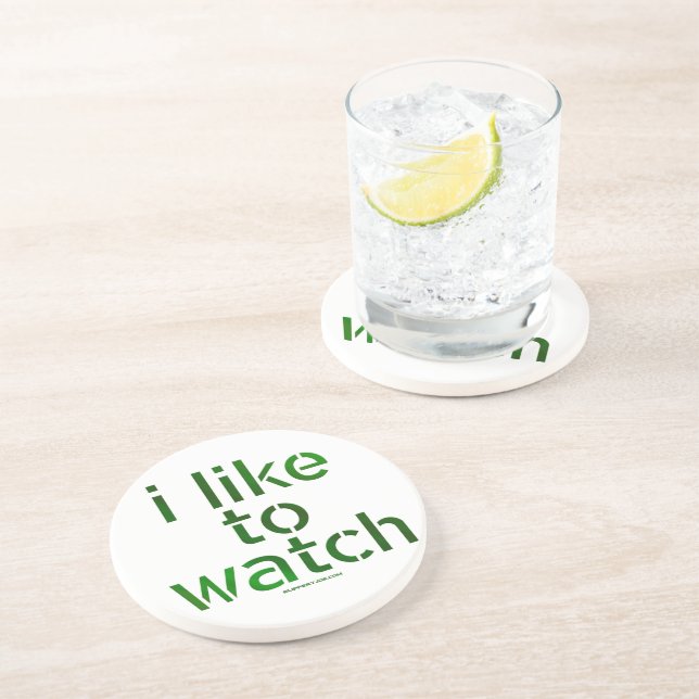 SlipperyJoe's artistic Like to Watch gay pride gif Coaster (Side)