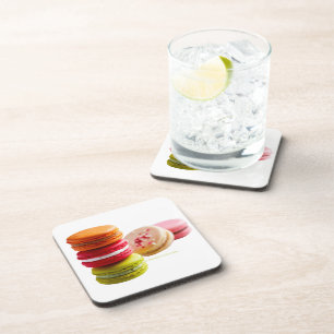 SlipperyJoe's artistic Macaroon cookies gay pride Coaster