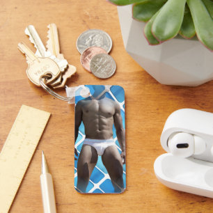 SlipperyJoe's artistic Man gay pride gifts LGBTQIA Key Ring