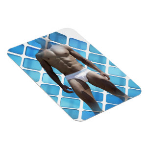 SlipperyJoe's artistic Man gay pride gifts LGBTQIA Magnet