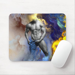 SlipperyJoe's artistic Man putting on jeans gay pr Mouse Pad