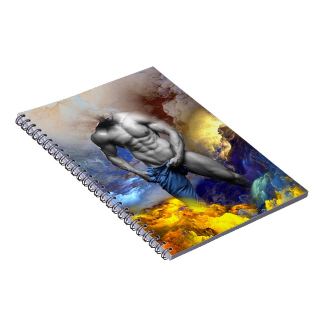 SlipperyJoe's artistic Man putting on jeans gay pr Notebook (Right Side)