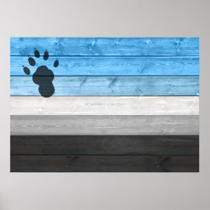 SlipperyJoe's artistic Otter gay pride gifts paw w Poster
