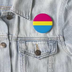 SlipperyJoe's artistic Pansexual Pride flag gifts  6 Cm Round Badge